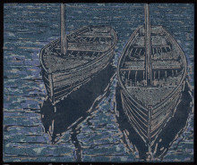 Dinghies Reflected (black paper)